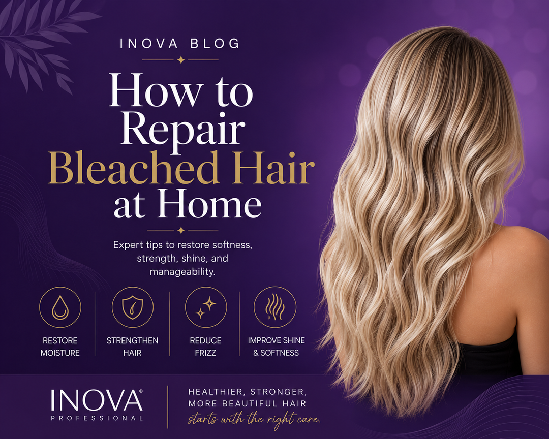 Learn how to repair bleached hair at home with the right balance of moisture, protein, sulfate-free care, and professional repair treatments for softer, healthier-looking hair.