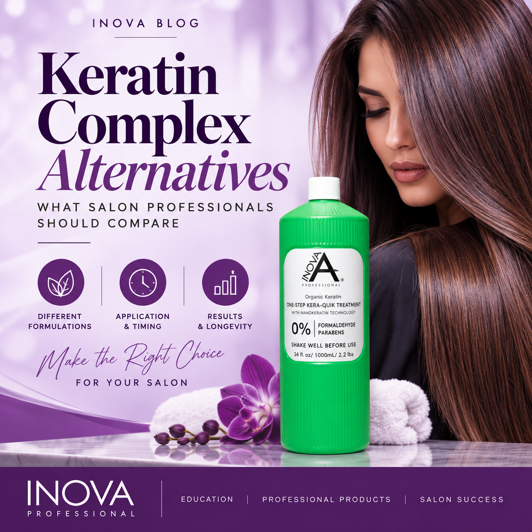 Professional keratin treatment alternatives for salon smoothing services