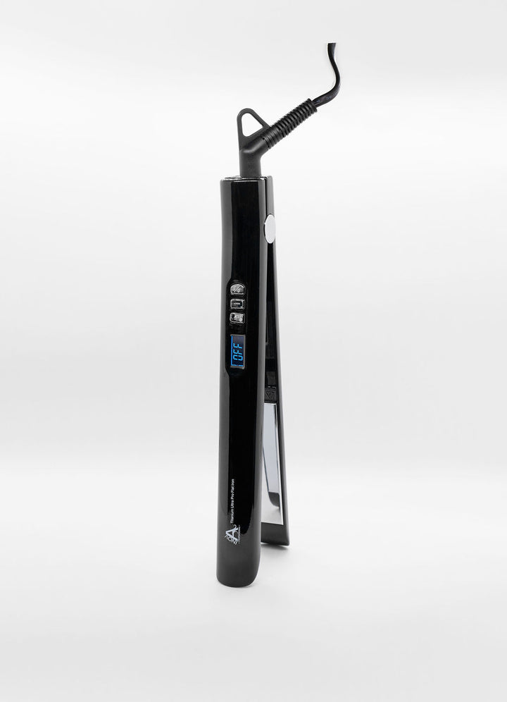 Professional 1-inch flat iron by Inova Professional featuring sleek ceramic plates, ergonomic design, and advanced heat technology for smooth, frizz-free styling and straightening