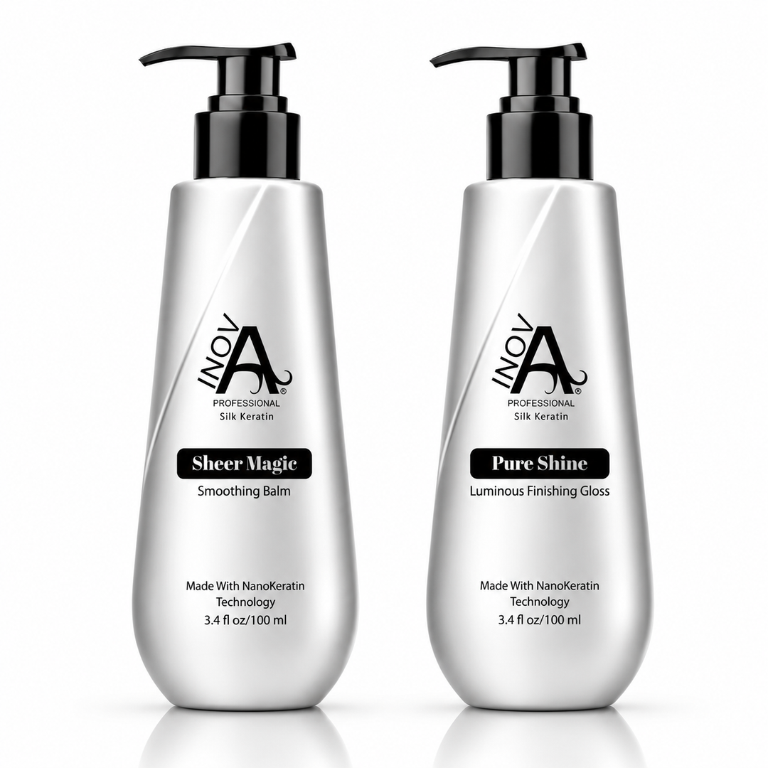 Shine. Smooth. Style.
The Inova Professional Litan Collection is your everyday solution for radiant, frizz-free hair. This retail duo includes: