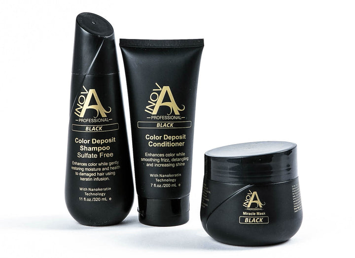 Salon - Color Deposit Shampoo Black - 11 oz. - Inova Professional